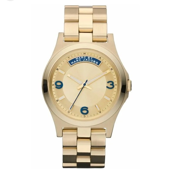 Marc by Marc Jacobs Baby Dave Blue Gold Tone Quartz Ladies Watch MBM3162 - Picture 5 of 5